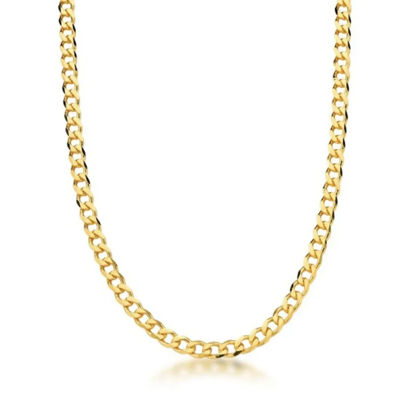 Corrente Elos Grumet Unissex 4,5mm Banhado a Ouro 18k 60cm / Dourado - Atraktiva Joias