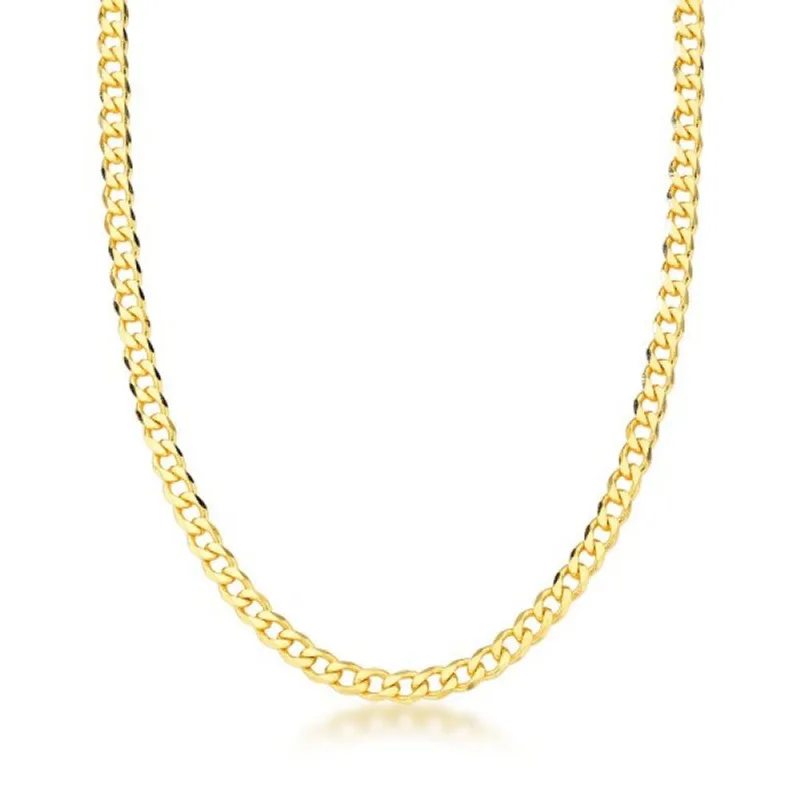 Corrente Grumet 4mm Unissex Banhada a Ouro 18k 60cm / Dourado - Atraktiva Joias