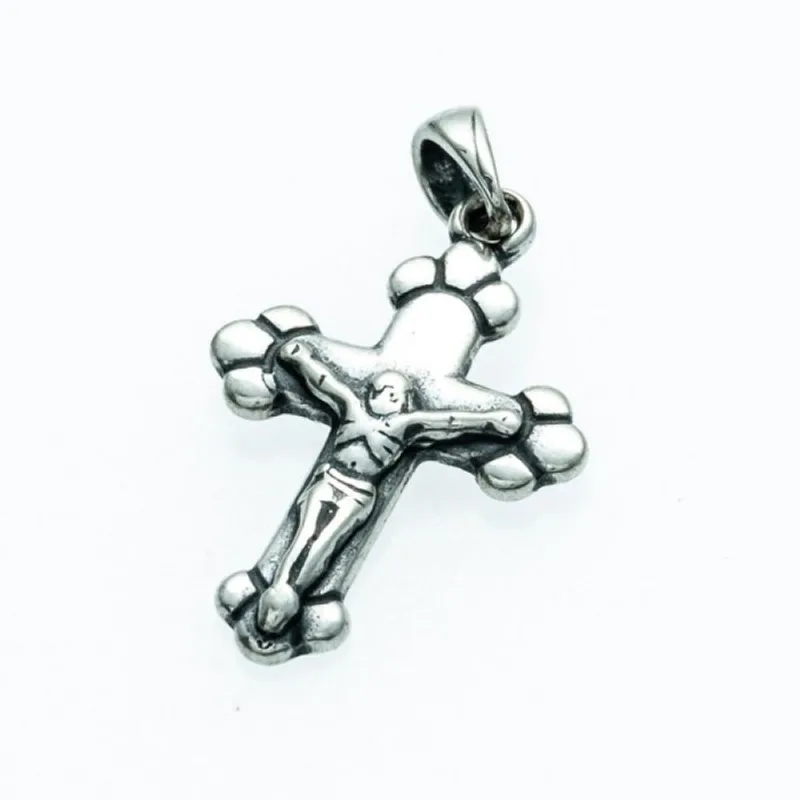 Pingente Crucifixo Com Cristo Único / Prata - Atraktiva Joias