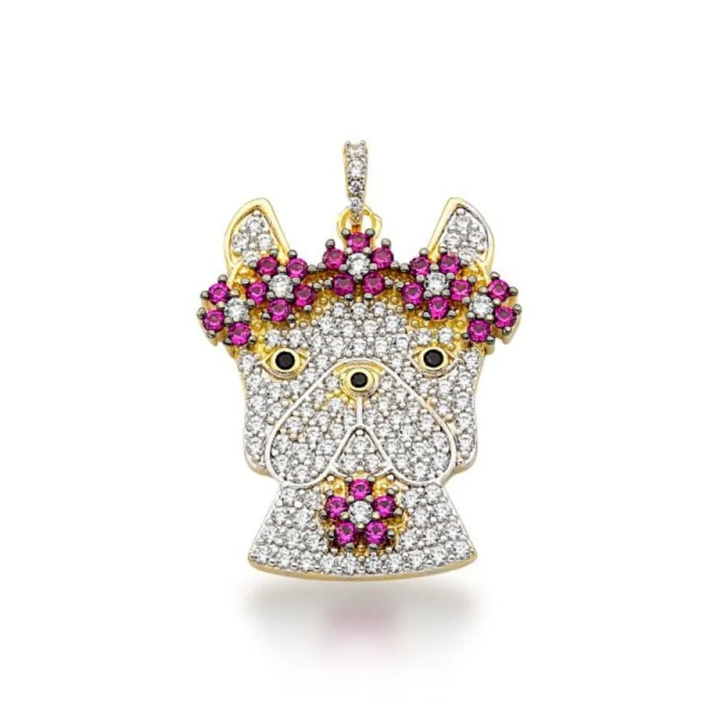 Pingente Pet cravejado com Zirconias Banhado Ouro 18k - Atraktiva Joias