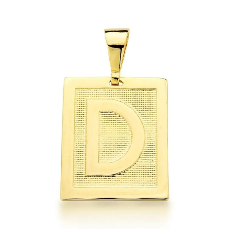 Pingente Letra Inicial de Nome Chapa Imponente de 4cm Banhado a Ouro 18k - Atraktiva Joias
