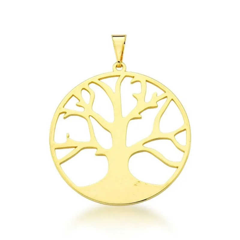 Pingente Arvore da Vida Banhada Ouro 18k - Atraktiva Joias