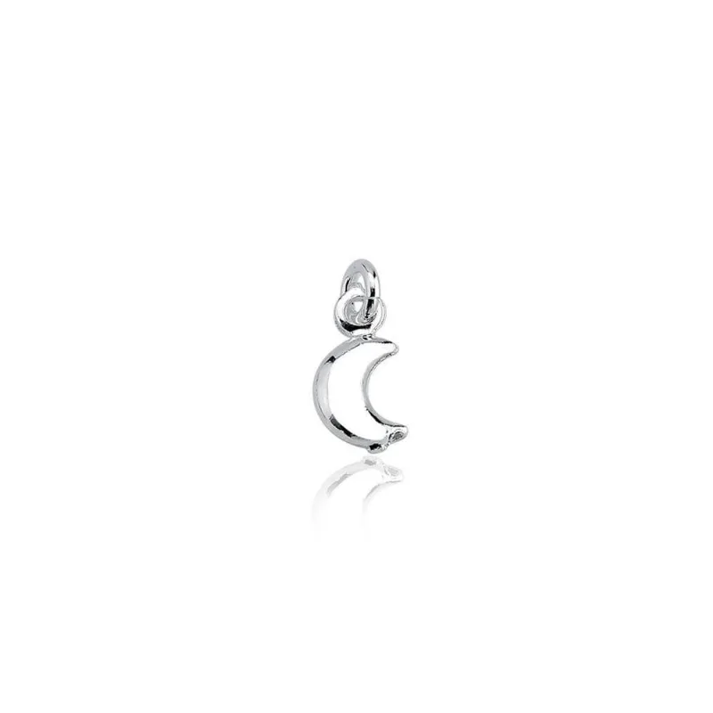 Mini Pingente De Lua Em Prata 925 Para Crianças Prata 925
