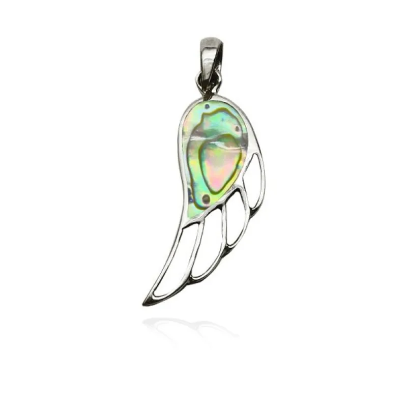 Pingente Asa delicada Pedra Natural Prata 925 - Atraktiva Joias