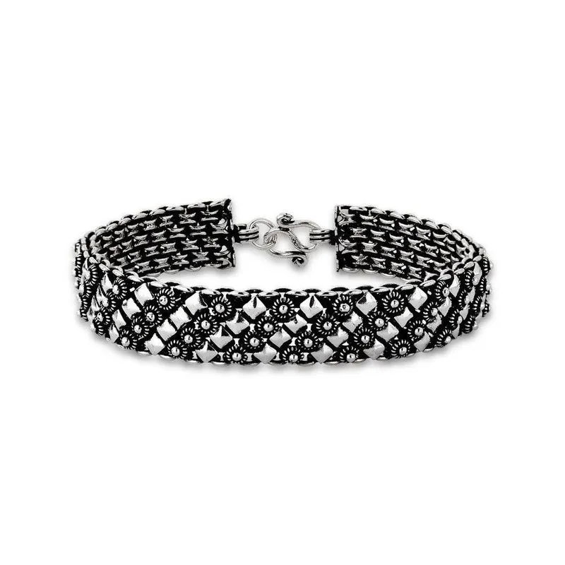 Pulseira Pikun 12,2mm Prata De Bali 925