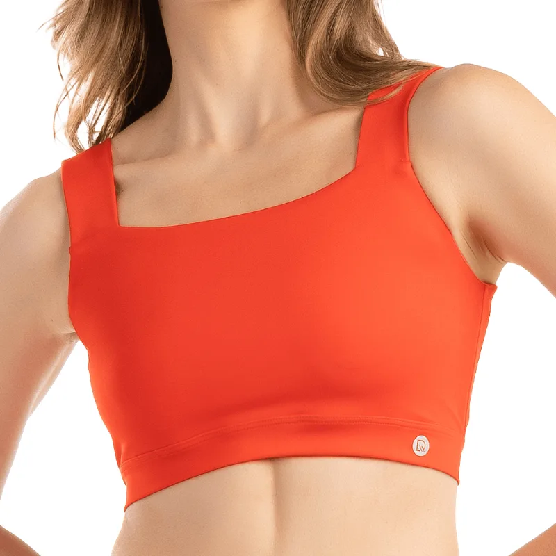 Top Fitness Em Tecido Lulu Vermelho Paixão - DelRio