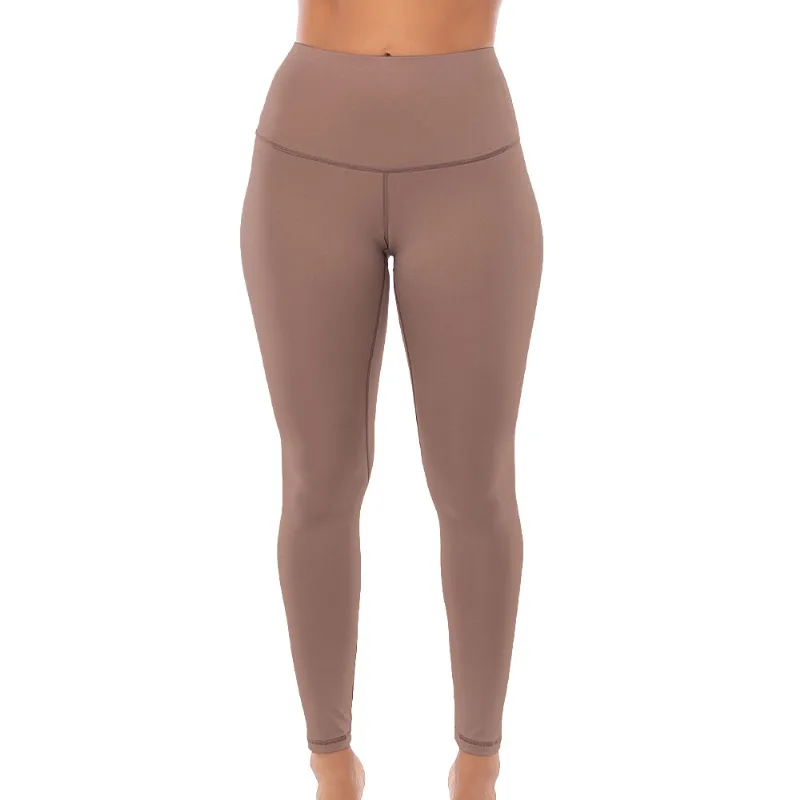 Calça Legging Fitness 3D Com Bolso Invisível Em Tecido Lulu Cappuccino