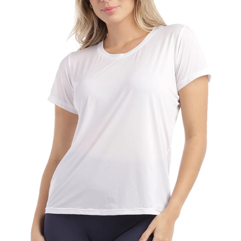 T-Shirt Fitness Em Micro Dry Branco - DelRio