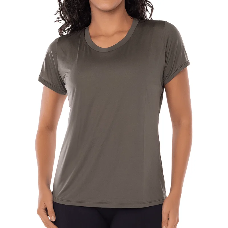 T-Shirt Fitness Em Micro Dry Verde Militar - DelRio