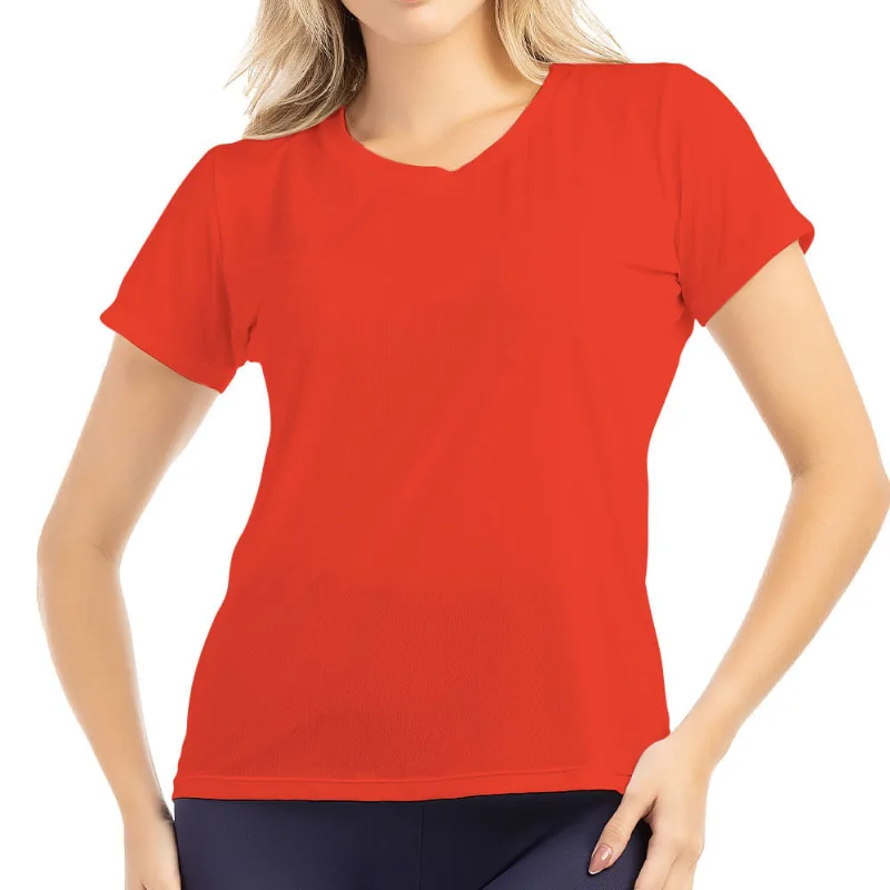 T-Shirt Fitness Em Micro Dry Vermelho Paixão