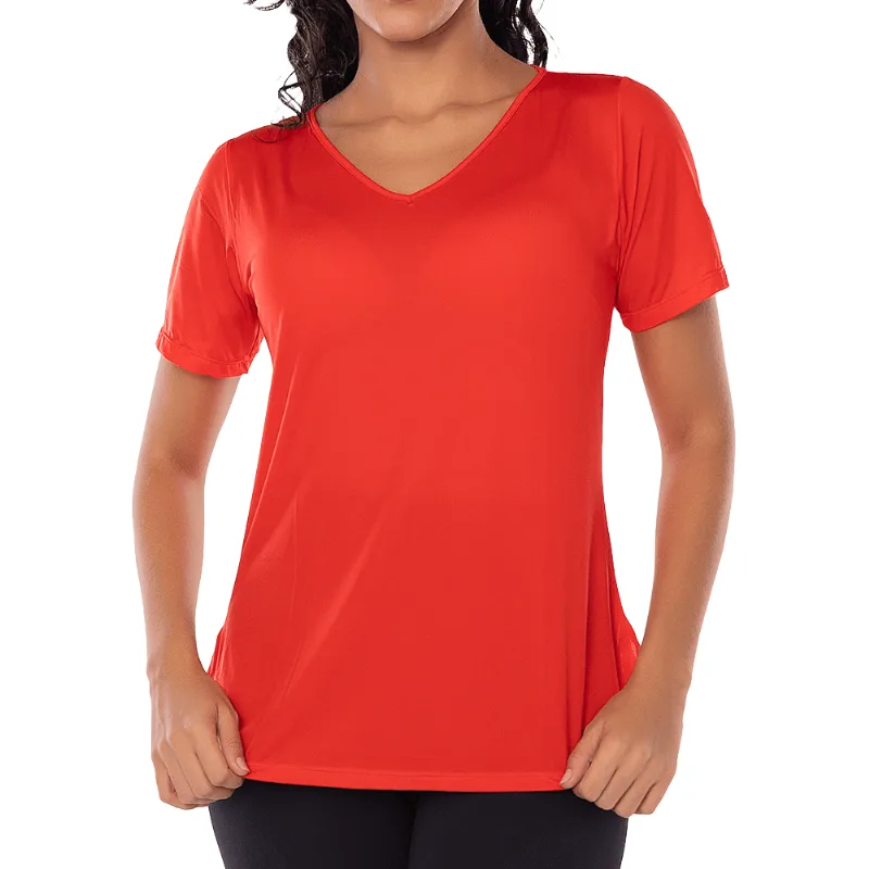 T-Shirt Fitness Tapa Bumbum Em Micro Dry Vermelho Paixão - DelRio