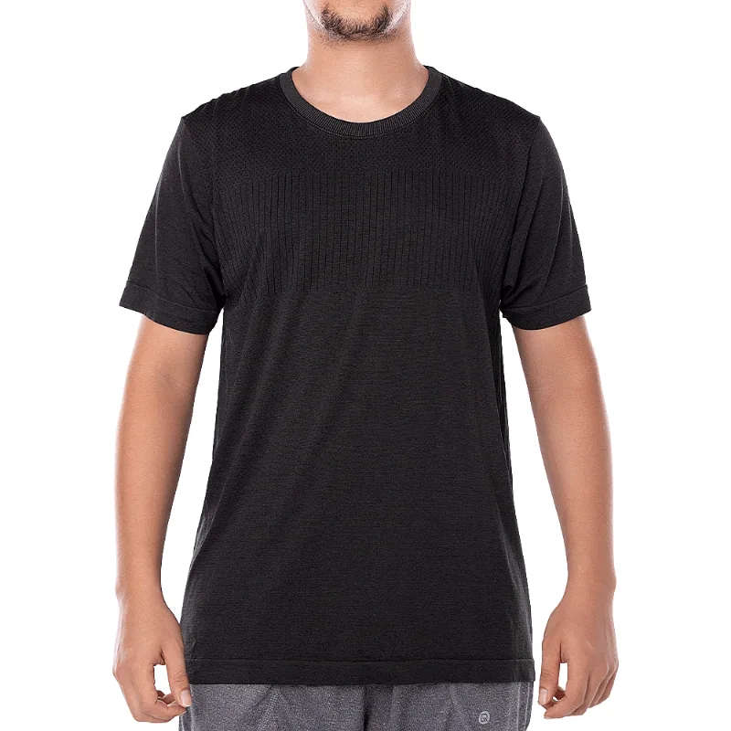 T-Shirt Sem Costura Rajada Verde Musgo - DelRio