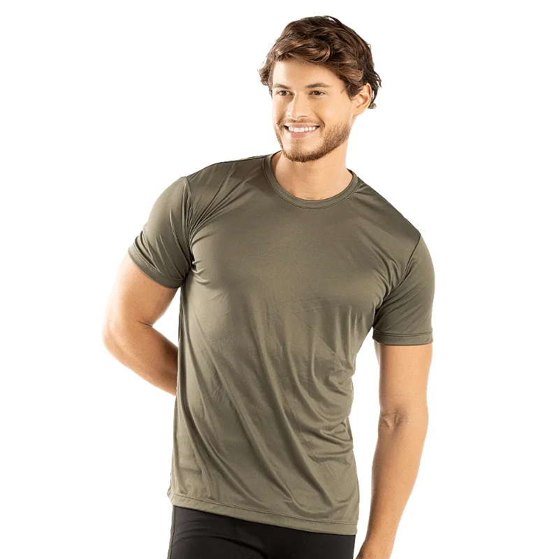 T-Shirt Em Crepe Verde Militar - DelRio