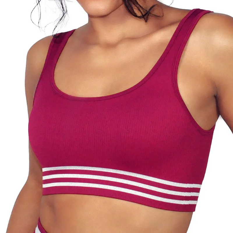 Top Fitness Sem Costura Ameixa - DelRio