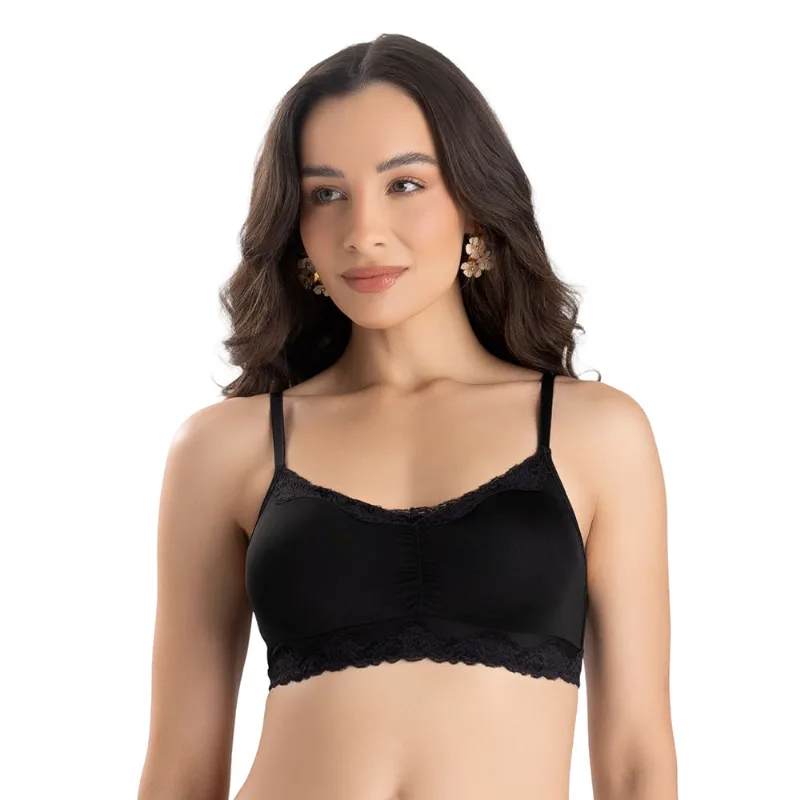 Soutien Top Moldado Em Sensitive E Renda Preto