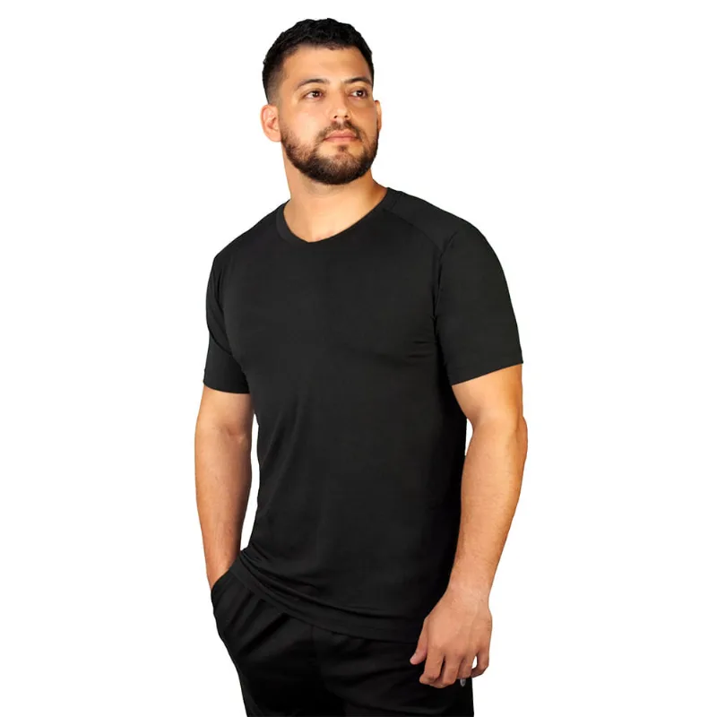 T-Shirt Básica Em Modal Preto - DelRio