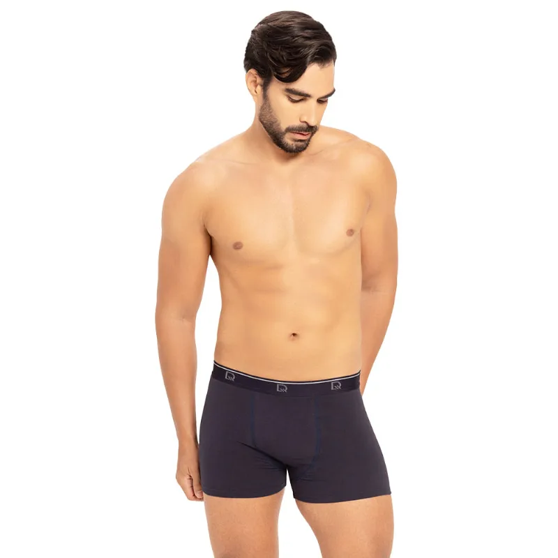 Cueca Boxer Curta Em Cotton Preto
