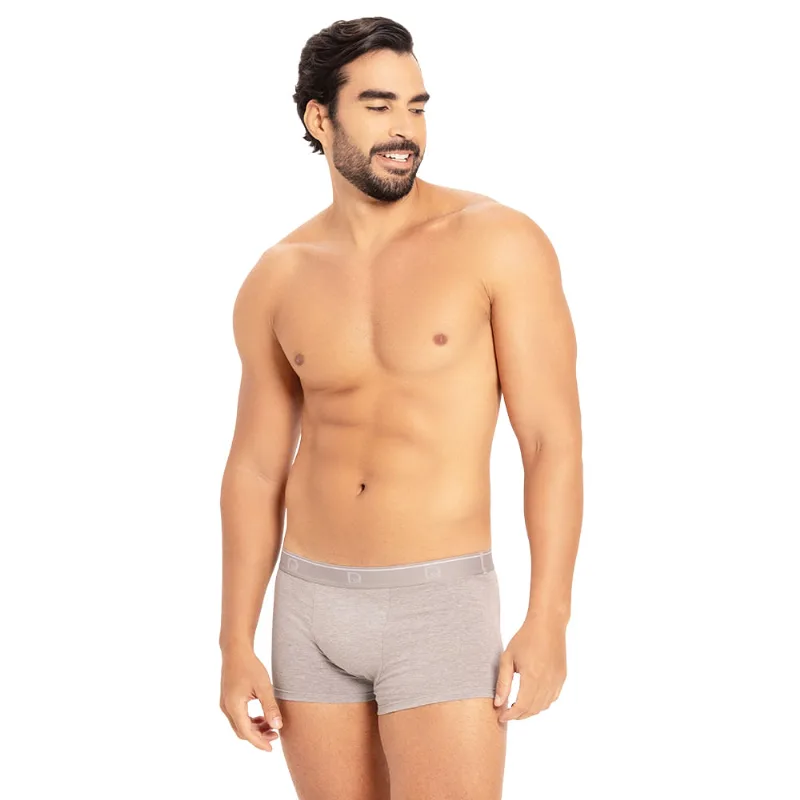 Cueca Boxer Curta Em Cotton Mescla