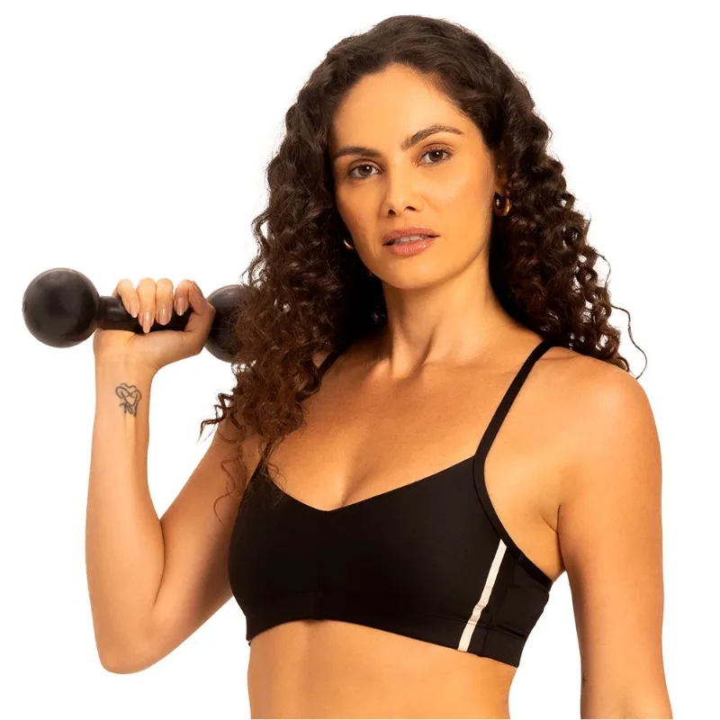 Top Fitness Em Diva Fit E Fita Lateral Pt/Ar - DelRio