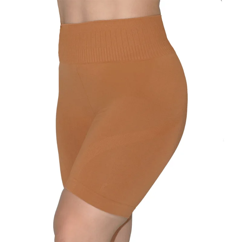 Bermuda Fitness Sem Costura Marrom Caramelo - DelRio
