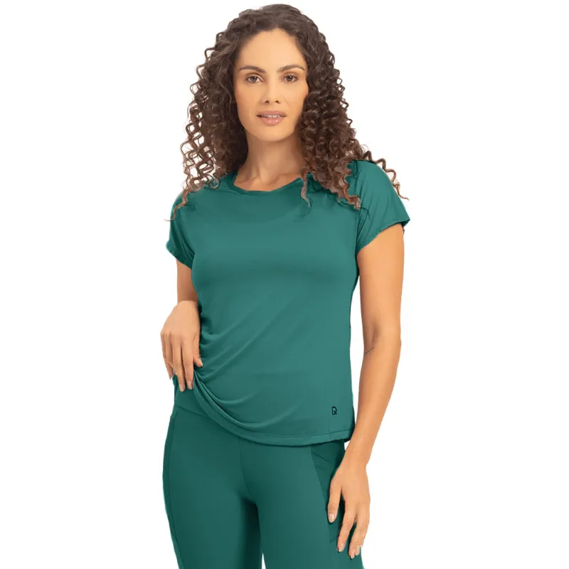 T-Shirt Em Crepe E Bee House Verde Selva - DelRio
