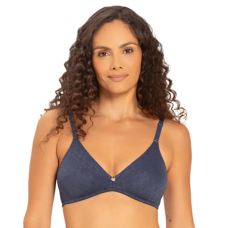 Soutien Em Microfibra Jacquard Marinho