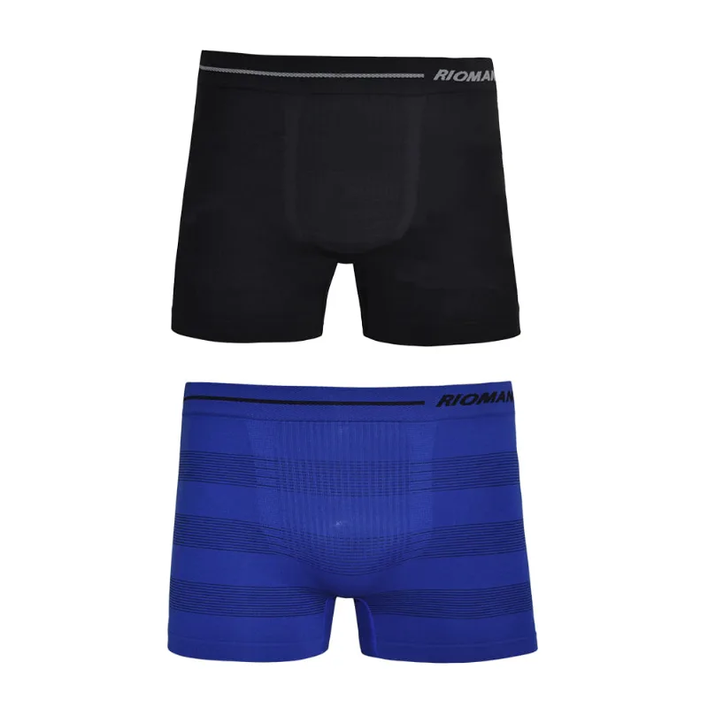 Kit 02 Cuecas Boxer Sem Costura Bi L-Pt - DelRio