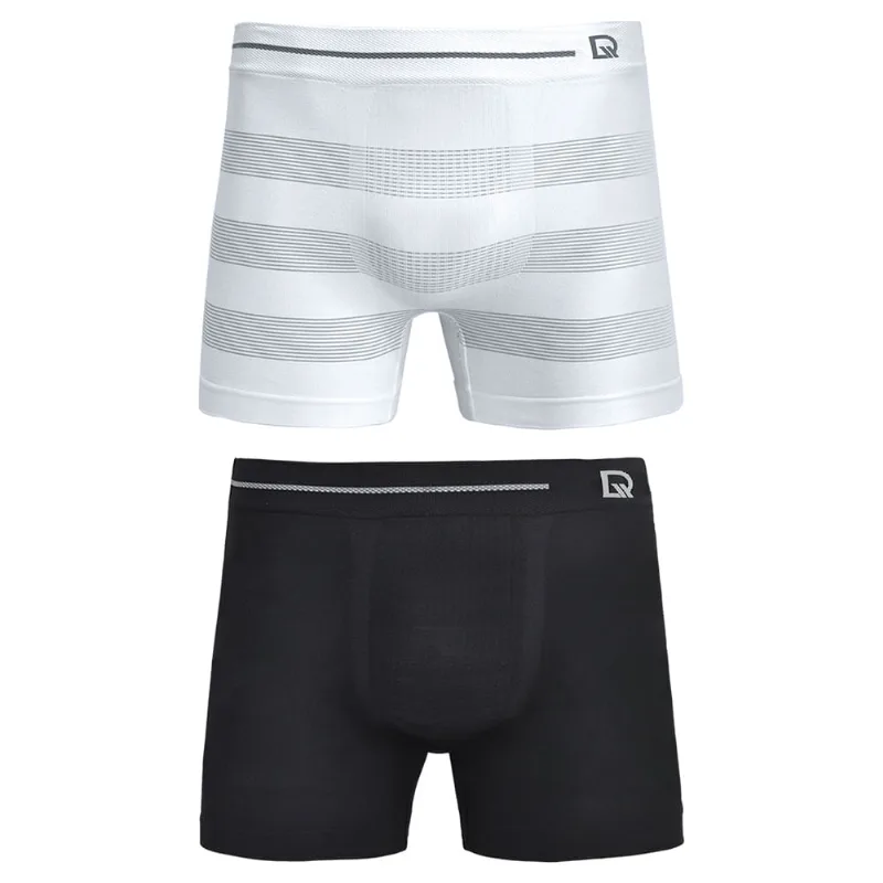 Kit 02 Cuecas Boxer Sem Costura Bc L- Pt