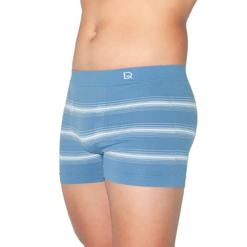 Cueca Boxer Sem Costura Com Listras Azul House - DelRio