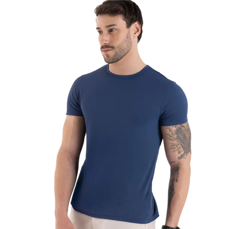T-Shirt Em Piquet Marinho