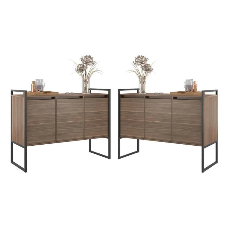 Buffet Industrial 3 Portas Affara Conjunto 2 Unidades