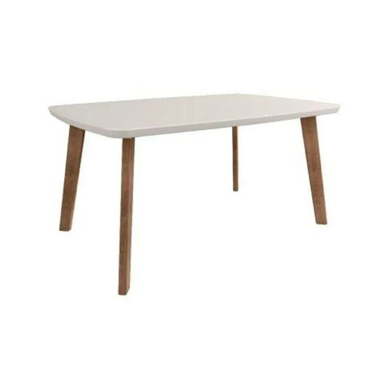 Mesa De Jantar 4 Lugares 1,20x0,90 Toulon Oblongo Off White