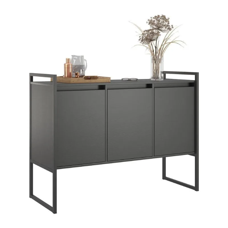Buffet 3 Portas Rouxe Preto Onix