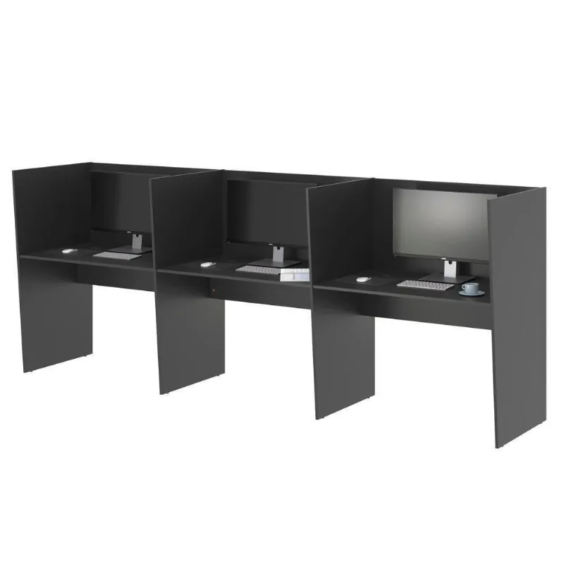 Mesa De Escritório Call Center 3 Lugares