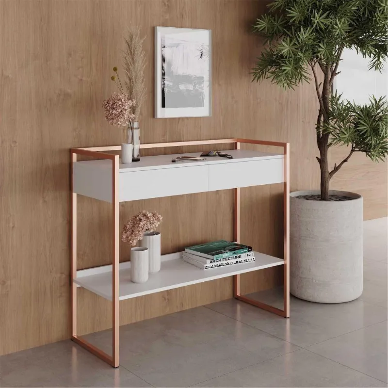 Aparador Bancada Buffet Industrial - Branco/cobre Branco/cobre