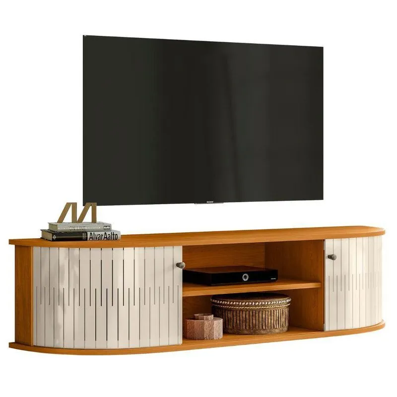 Rack Suspenso Para Tvs 60 Verona Cinamomo Off White