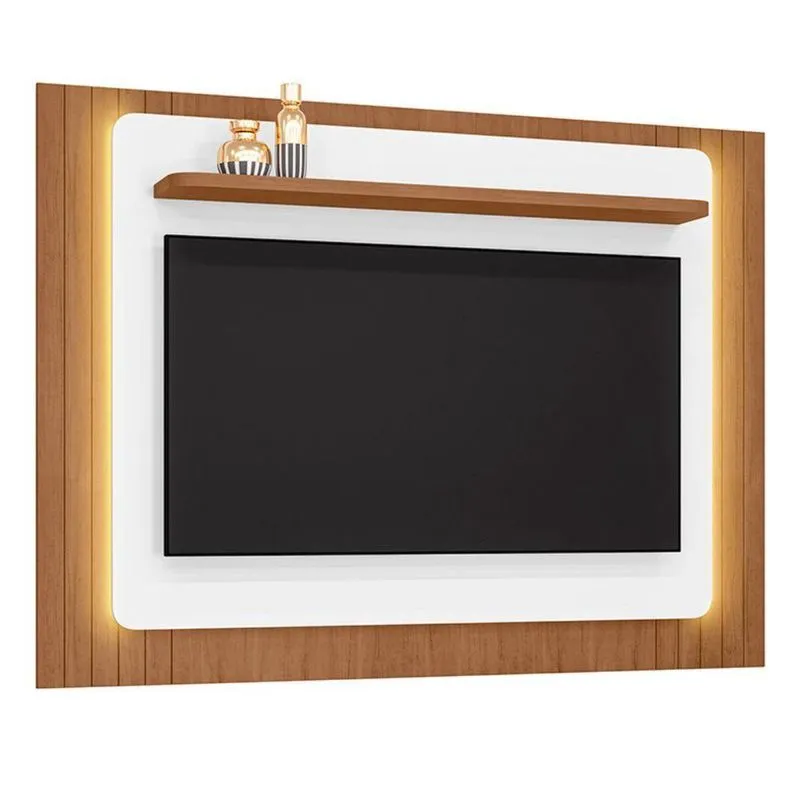 Painel Com Led Para Tvs 60 Pará Cedro Branco
