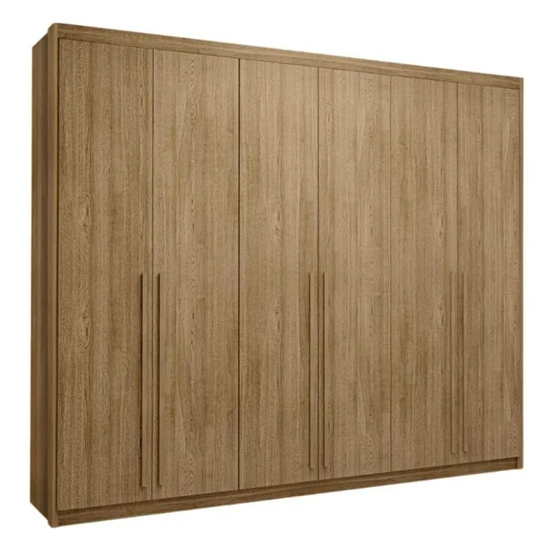 Guarda Roupa Com 6 Portas E 3 Gavetas Sevilha Nature