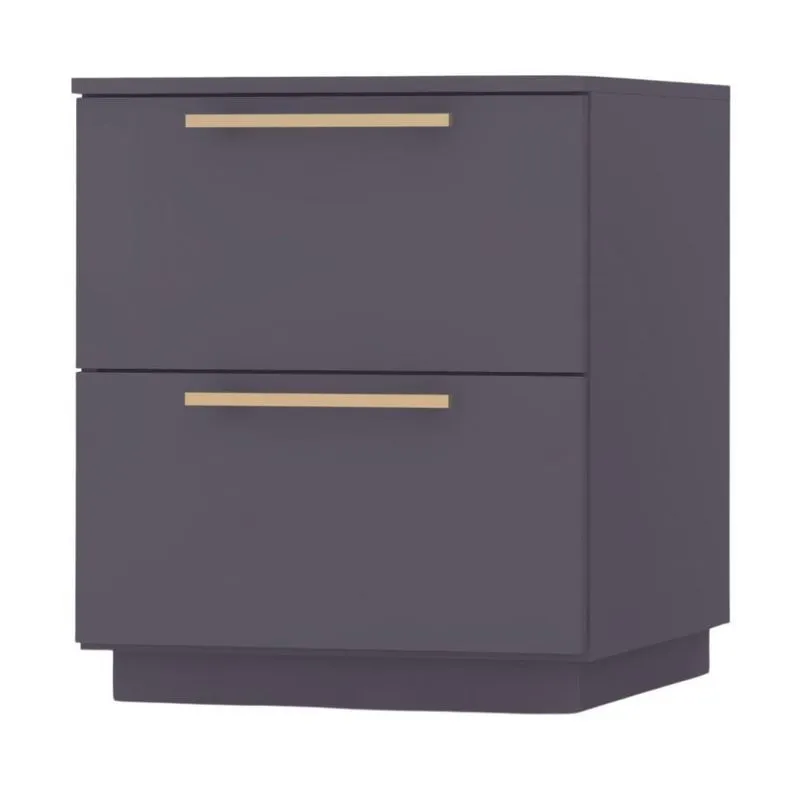 Mesa De Cabeceira Com 2 Gavetas Pamplona Alasca