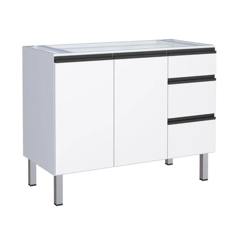 Gabinete De Cozinha Para Pia 2 Portas Cambé Branco