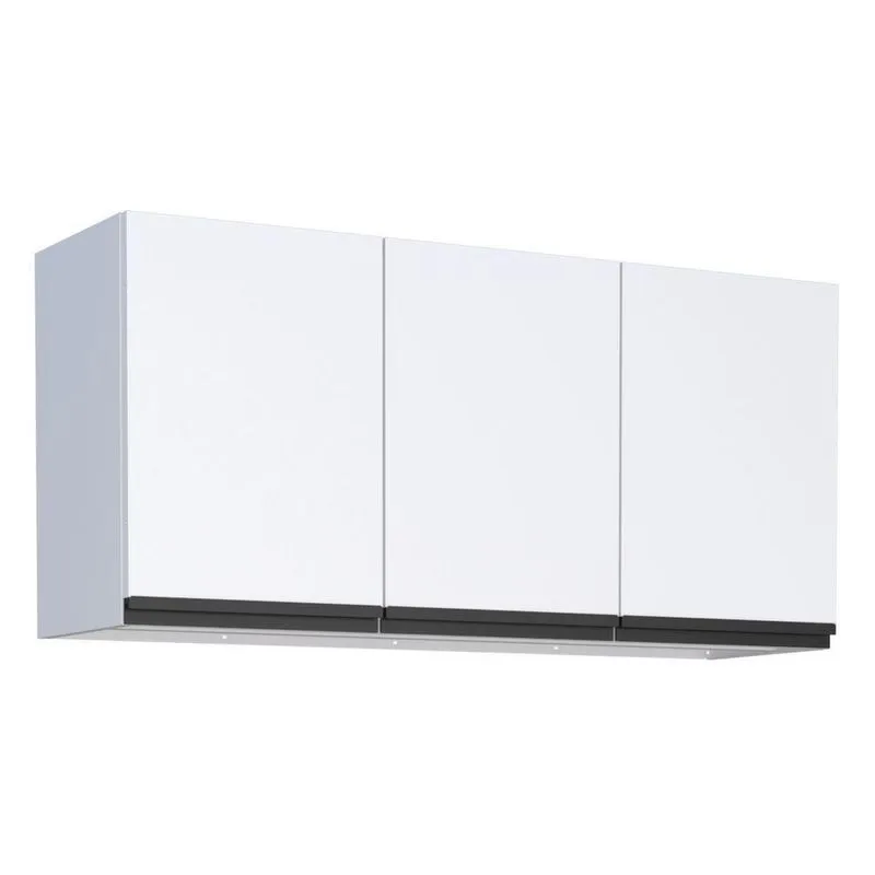 Armário Aéreo Para Cozinha 3 Portas Anori Branco