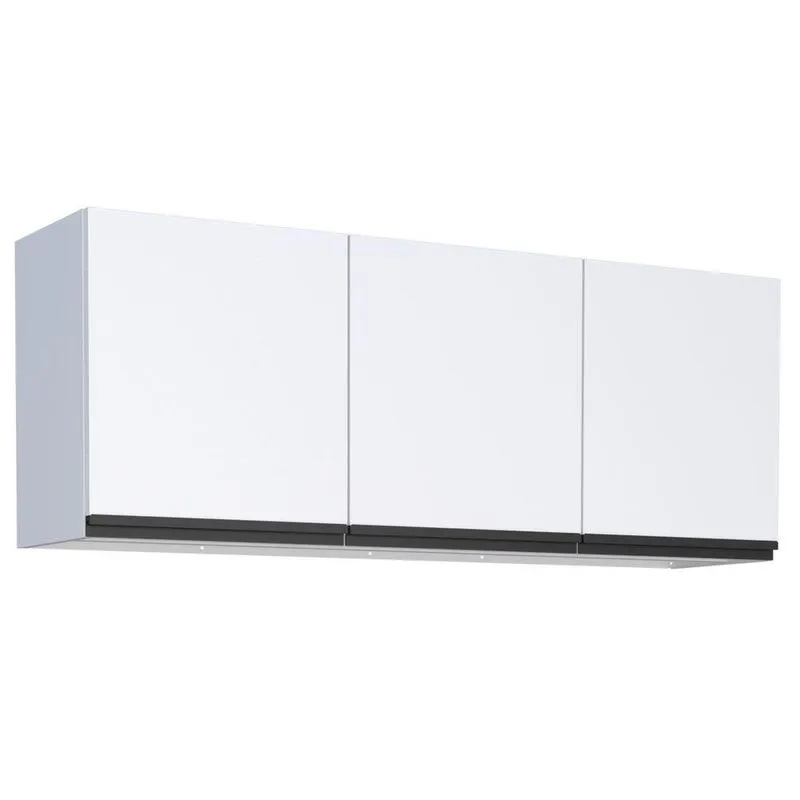 Armário Aéreo Para Cozinha 3 Portas Anori Branco