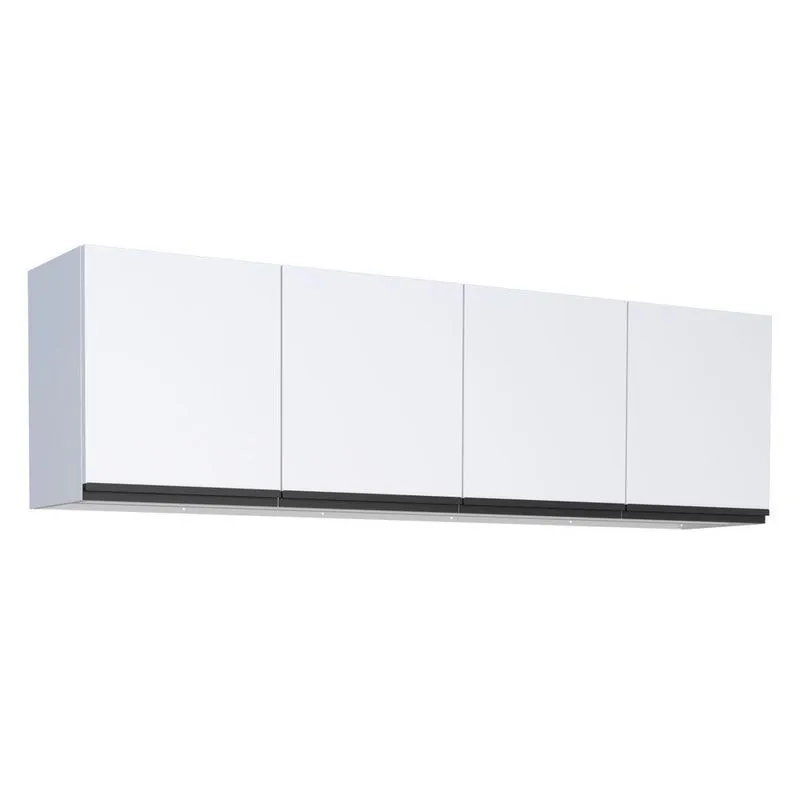 Armário Aéreo Para Cozinha 4 Portas Anori Branco