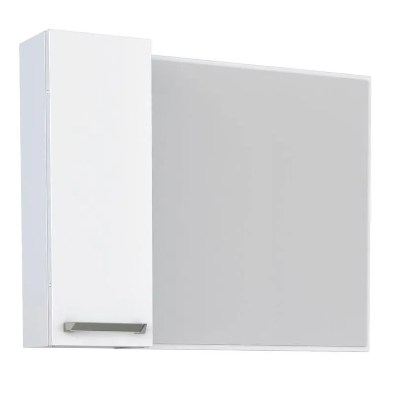 Espelheira Em Aço Com 1 Porta Lisboa Branco
