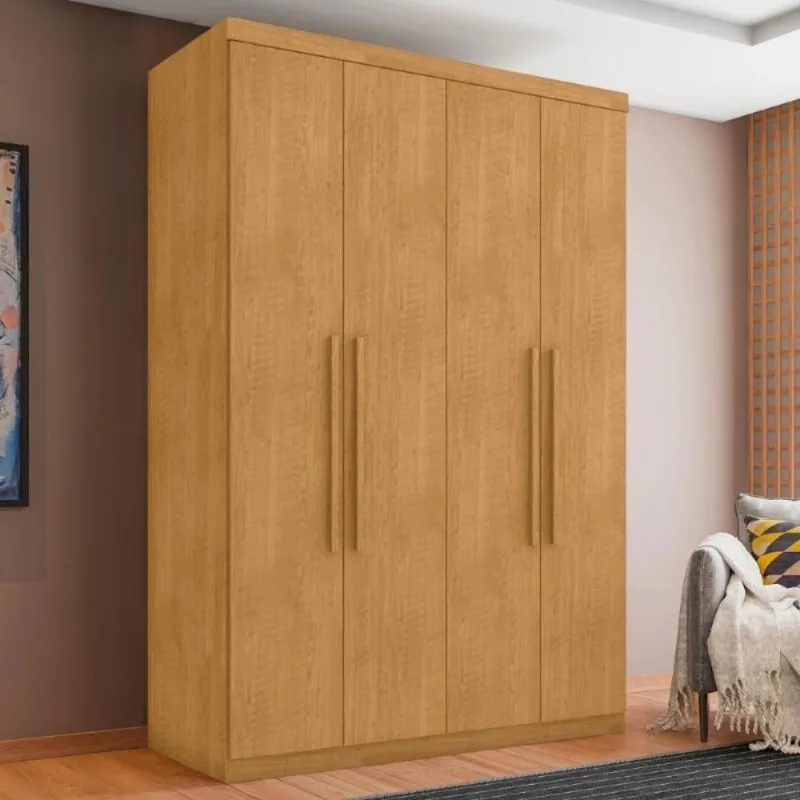 Guarda Roupa 4 Portas E 4 Gavetas Lages Naturalle