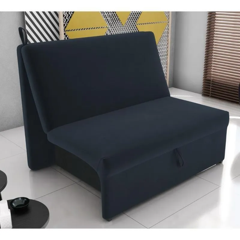 Sofá Cama Para Descanso Galway Suede Petróleo