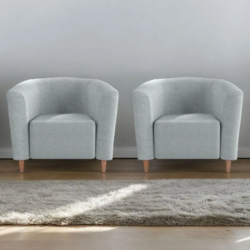 Conjunto De Poltronas Decorativas Chase Prata