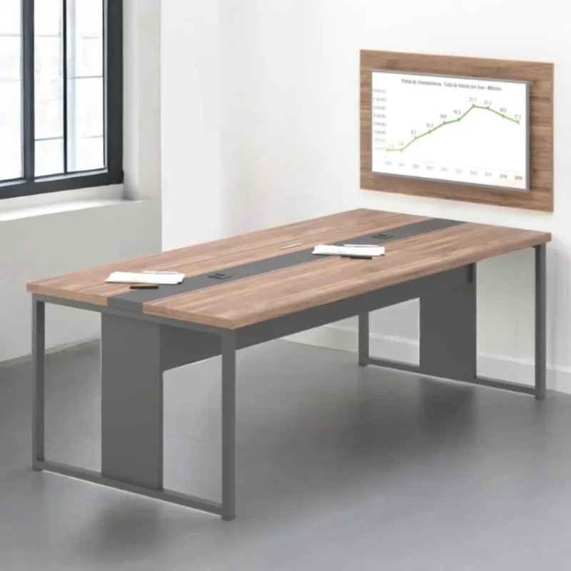 Mesa Para Escritório Com Painel Tv 40 Lisboa Noce Preto
