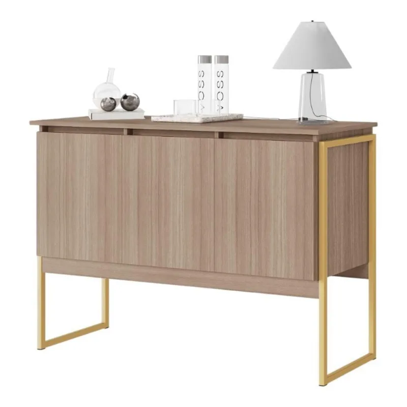 Buffet Moderno 3 Portas Londres Montana Dourado