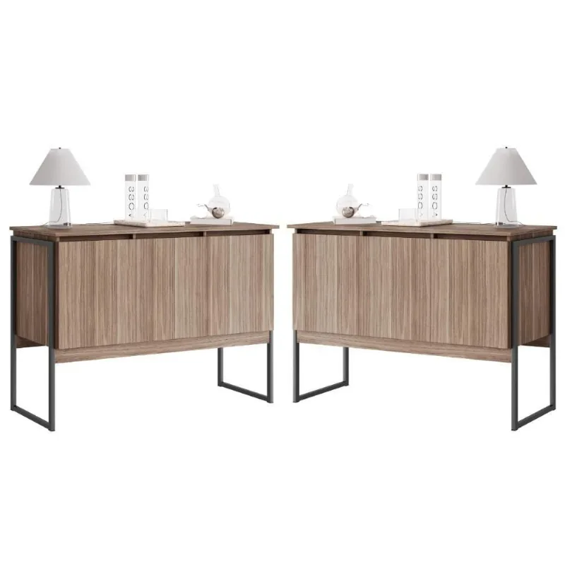 Conjunto De Buffets Industriais Milão Affara Preto